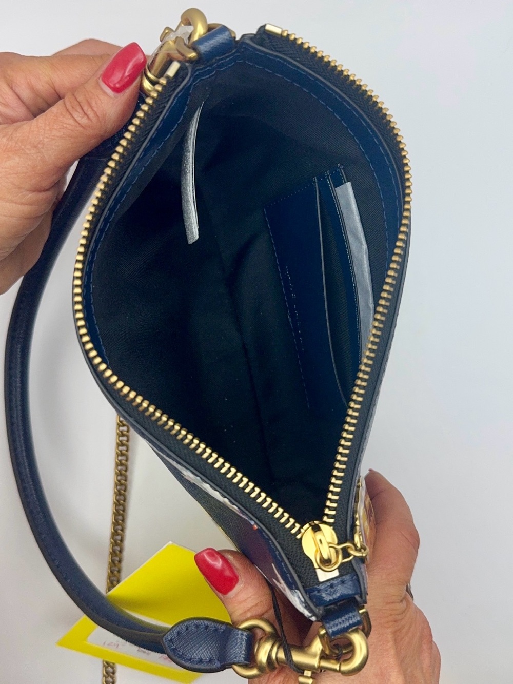 Marc Jacobs Navy Leather Mini Shoulder Bag with Multicolor Charm Accents - Picture 15 of 16